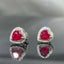 14K GOLD 1.15 CTW NATURAL RUBY & DIAMOND EARRINGS