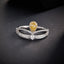 14K GOLD 0.60 CTW NATURAL YELLOW DIAMOND & DIAMOND RING