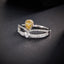 14K GOLD 0.60 CTW NATURAL YELLOW DIAMOND & DIAMOND RING