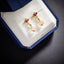 14K GOLD 2.46 CTW NATURAL MORGANITE & DIAMOND EARRINGS