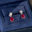 14K GOLD 1.92 CTW NATURAL TOURMALINE & DIAMOND EARRINGS