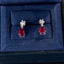 14K GOLD 1.92 CTW NATURAL TOURMALINE & DIAMOND EARRINGS