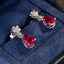 14K GOLD 1.92 CTW NATURAL TOURMALINE & DIAMOND EARRINGS