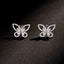 14K GOLD 0.3 CT NATURAL H DIAMOND & BUTTERFLY EARRINGS