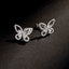 14K GOLD 0.3 CT NATURAL H DIAMOND & BUTTERFLY EARRINGS