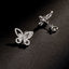 14K GOLD 0.3 CT NATURAL H DIAMOND & BUTTERFLY EARRINGS