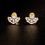 14K GOLD 0.86 CTW NATURAL YELLOW DIAMOND & DIAMOND EARRINGS