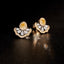 14K GOLD 0.86 CTW NATURAL YELLOW DIAMOND & DIAMOND EARRINGS