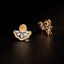 14K GOLD 0.86 CTW NATURAL YELLOW DIAMOND & DIAMOND EARRINGS