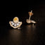 14K GOLD 0.86 CTW NATURAL YELLOW DIAMOND & DIAMOND EARRINGS
