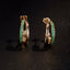 14K GOLD 0.3 CT NATURAL EMERALD EARRINGS