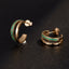 14K GOLD 0.3 CT NATURAL EMERALD EARRINGS