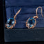 14K GOLD 9.34 CTW NATURAL TOPAZ & DIAMOND EARRINGS