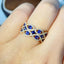 14k Gold 1.61 Ctw Natural Sapphire & Diamond Ring