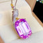 14K GOLD 32.5 CT NATURAL KUNZITE & DIAMOND BROOCH/PENDANT( WITHOUT CHAIN )