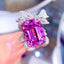 14k Gold 15.07 Ctw Natural Kunzite & Diamond Ring