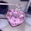 14k Gold 28.5 Ct Natural Kunzite & Diamond Pendant( Without Chain )