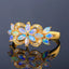 14k Gold 0.56 Ctw Natural Opal & Diamond Ring