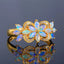 14k Gold 0.56 Ctw Natural Opal & Diamond Ring