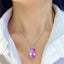 14k Gold 25.75 Ct Natural Kunzite & Diamond Pendant( Without Chain )
