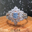 GIA CERTIFIED 14K GOLD 1.99 CTW NATURAL BLUE DIAMOND & DIAMOND RING