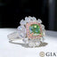 GIA CERTIFIED 14K GOLD 2.94 CTW NATURAL GREEN DIAMOND & DIAMOND RING/PENDANT