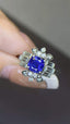 PT900 1.68 CTW HEATED SAPPHIRE & DIAMOND RING