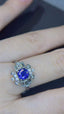 PT900 1.68 CTW HEATED SAPPHIRE & DIAMOND RING