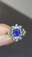 PT900 1.68 CTW HEATED SAPPHIRE & DIAMOND RING