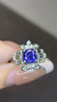 PT900 1.68 CTW HEATED SAPPHIRE & DIAMOND RING