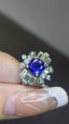 PT900 1.68 CTW HEATED SAPPHIRE & DIAMOND RING