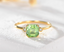 14K Gold 2 Ct Natural Green Tourmaline & Diamond Ring