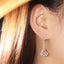 14K GOLD 0.80 CTW NATURAL PINK DIAMOND & DIAMOND EARRINGS