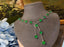 14K GOLD 7.6 CT VIVID GREEN NATURAL EMERALD & DIAMOND NECKLACE