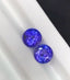 14K WHITE GOLD 4.55CT TANZANITE & 2.00CT DIAMOND STUD EARRINGS