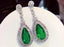 14K GOLD MAIN STONE 10.38 CTW EMERALD &DIAMOND EARRINGS