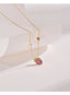 PLATINUM NATURAL RUBY & TSAVORITE & PEARL & DIAMOND STRAWBERRY NECKLACE 45CM(Customized item)