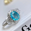 14K GOLD 1.8 CTW NATURAL PARAIBA TOURMALINE & DIAMOND RING