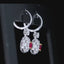 14K GOLD 0.84 CTW NATURAL RUBY & DIAMOND EARRINGS