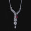 14K GOLD 1.26 CTW NATURAL RUBY & DIAMOND NECKLACE