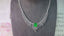 14K GOLD 11.58 CTW VIVID GREEN NATURAL EMERALD & DIAMOND NECKLACE