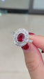 14K GOLD 2.24 CTW NATURAL RUBY & DIAMOND RING/PENDANT