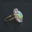 14K GOLD 7.93 CTW NATURAL OPAL & DIAMOND & MOONSTONE RING/PENDANT