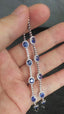 14K GOLD 2.43 CTW NATURAL SAPPHIRE & DIAMOND BRACELET