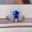 14K GOLD 1.08 CTW NATURAL SAPPHIRE & DIAMOND RING