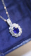 14K GOLD 1.59 CTW NATURAL SAPPHIRE & DIAMOND NECKLACE