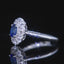 14K GOLD 1.50 CTW NATURAL SAPPHIRE & SAPPHIRE RING