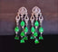 14K GOLD 2.67 CTW VIVID GREEN NATURAL EMERALD & DIAMOND EARRINGS