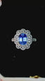 14K GOLD 2.25 CTW NATURAL SAPPHIRE & DIAMOND RING