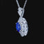 14K GOLD 2.10 CTW NATURAL SAPPHIRE & DIAMOND PENDANT